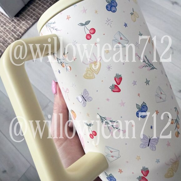 “Berries and Cream" Acta HydroJug 40 oz Traveler Tumbler - Limited Edition - Picture 8 of 12